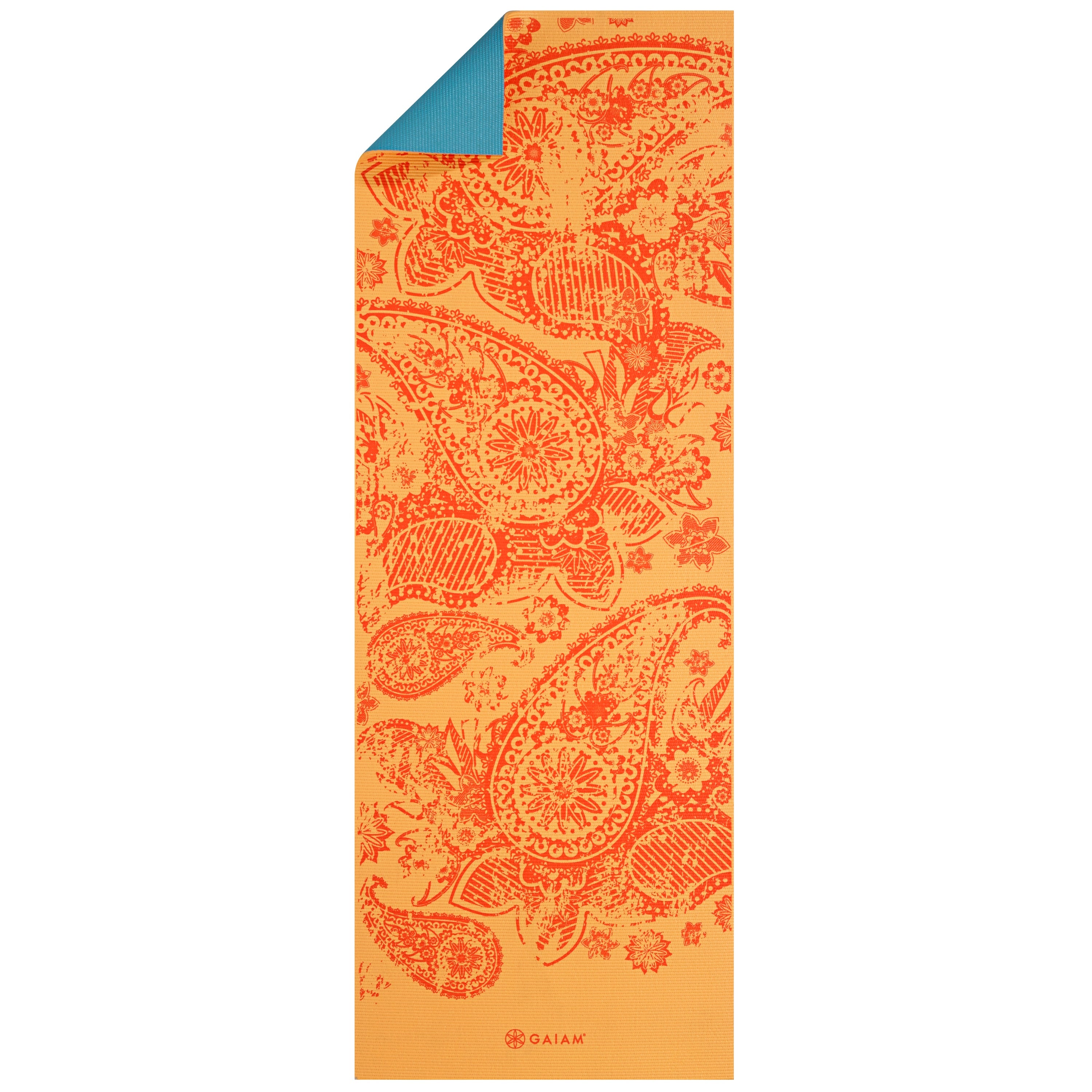 Gaiam Reversible Elephant Yoga Mat (6mm) Reverse flat